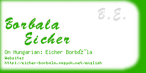 borbala eicher business card